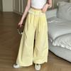 Calça Feminina Verão 2025 Nova Calça Infantil de Seda Gelada Anti-mosquito Estilo Ocidental Menina Menino Grande Yamamoto Calça de Perna Larga Roupa de Verão