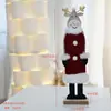 Adornos de Ciervo de Madera Roja de Fieltro para Navidad Accesorios de Decoración para Ventanas de Hotel Decoraciones Navideñas al por Mayor