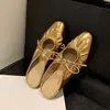 Mules Retro Plateadas de Punta Cerrada Estilo Francés para Mujer, Sandalias de Verano para Exteriores 2023, Sandalias Planas Doradas