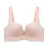 Sujetador Push-Up de Medio Pecho Grande Sin Aros para Mujer, Push-Up Sin Costuras, Ajustable Lateralmente, Pechos Pequeños, Sujetador Superdelgado
