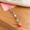 Llavero Colgante de Fresa Perla Cristal Estrella Encanto Dulce Versátil Accesorio de Bolsa Estilo Ins Adorno Lindo