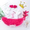 Traje de falda ha de algodón para niñas de verano 2024 0-2 años niñas pequeñas falda de malla fabricantes de ropa infantil en representación de