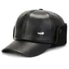 Gorra de béisbol de invierno para hombres de mediana edad y ancianos, con protección para las orejas de terciopelo, cálida, estilo pico de pato, a prueba de frío para abuelos, tendencia de moda