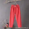 Pantalones Casuales de Algodón y Lino para Mujer 2025 Nuevo Estilo Coreano Sueltos Rectos Adelgazantes Verano Delgados Pantalones Harem Cortos