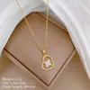 [Aço titânio] Love Stars Full Diamond Light Temperamento de luxo Lindo colar de diamante completo para mulheres Corrente de clavícula All-match Corrente de aço titânio