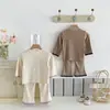 Conjunto de Pijama de Primavera y Otoño para Niñas, Elegante Marca Trendy Personalizada para Niños, Color Bloque de Encaje con Lazo, Pantalones Largos