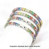 Pulsera de Tenis de Acero de Titanio, Pulsera Incrustada con Circonita de Grado AAA, Joyería de Mano de Color Mixto Calidad Europea y Americana, Joyería Personalizada