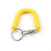 Chaveiro de corda de mola cor chaveiro de pesca de corda de mão perdida linha telefônica chaveiro atacado vendas diretas da fábrica