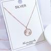 Yachuang Collar de Disco de Fritillaria Blanca Cadena para Mujer Cadena para Clavícula Chapado en Oro Rosa Collar de Circonita Venta al por Mayor