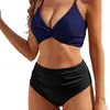 2027 Biquíni de duas peças estilo cross europeu e americano moda praia feminina push-up com alça swimsuit Amazon atacado