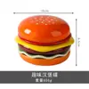 Estilo Lindo Dibujo Animado Forma de Hamburguesa Plato Pequeño Hogareño Plato de Cerámica Vajilla Plato para Salsa Plato para Bocadillos Plato para Postre Plato para Condimentos