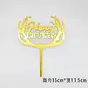 Inserts para Bolo de Aniversário de Celebridade da Internet em Acrílico Decoração Espelhada Refletiva Cartão em Inglês para o Dia das Mães