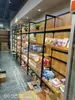Estanterías de supermercado para exhibición de productos estanterías de acero y madera para tiendas de conveniencia estanterías de madera de un solo lado personalizadas según plano ligeras