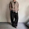 Pantalones Blancos Delgados con Textura para Hombre, Pantalones Casuales Holgados de Verano Estilo Old Money Perezoso, Pantalones de Pierna Ancha Sueltos de Marca de Moda