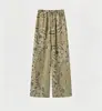 ZR Moda Feminina Comércio Exterior Novo Estilo Transfronteiriço 2026 Estilo Europeu e Americano Moda Casual Estampada Solta Camisa Calça Reta Conjunto