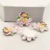 Abelha de Desenho Animado Gradiente Colorido Flor de Cinco Pétalas Acessórios de Resina Headdress DIY Grampo de Cabelo Joia Fivela de Sapato Material de Aplique