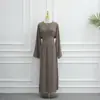 Vestido Longo Elegante com Cintura Franzida de Seda Gelada 2026 Loriya LR1365