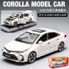 Modelo de Carro Toyota Corolla 1:32 Simulação Metal Acousto-óptico Puxar para Trás Liga Metálica Modelo de Carro Brinquedo Coleção Ornamentos