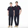 Novo Verão Respirável Oficina Roupas de Trabalho Fabricante Atacado Manga Curta Proteção do Trabalho Roupa Padrão Estampado Logotipo