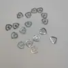 Colgante de Candado Corazón con Ojal Hueco de Acero Inoxidable Moda Japonesa y Coreana Collar de Acero de Titanio Aretes Accesorios para Joyería DIY