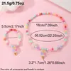 Set de Joyería de Sirena Estilo Europeo y Americano Transfronterizo, Collar de Cuentas Acrílicas de Sirena Colorido, Pulsera, Set de Joyería para Niñas