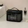 Bolsa de aseo de malla de nailon de gran capacidad, organizador de viaje, bolsa de cosméticos portátil, bolso multifuncional