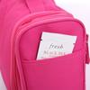 Bolsa de tocador portátil de gran capacidad con doble apertura para viajes, con tres cremalleras, impermeable y resistente al desgaste, bolsa de almacenamiento para cosméticos