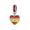 Colgantes de Bandera con Forma de Corazón para el Mundial, de Venta Caliente Transfronteriza, de 15 Países y Regiones, Adecuados para Accesorios de Pulseras y Collares de Bricolaje
