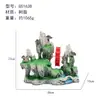 Acuario paisajismo decoración de rocalla artificial con plantas acuáticas, piedra de dragón verde simulada gris, adornos de cueva escondite, juego completo