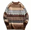Suéter unisex con estampado de pareja, modelo nuevo 2026, transfronterizo europeo y americano de Amazon, prenda exterior de punto de cuello redondo de corte holgado