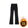 Jeans justos forrados com lã de microfibra para mulheres 2023 novo outono e inverno elástico cintura alta plus size emagrecedor calças para meninas cheinhas