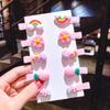 Set de 5 piezas de pinza BB de arena movediza pasador infantil pasador de niña pasador roto accesorios para el cabello de bebé tocado lindo de alta gama