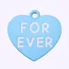 Nuevo Llavero Colgante Etiqueta Pequeña de Texto de un Lado Corazón Fprever Forever Color Caramelo Accesorios en Inglés