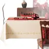 2026 Mantel Rojo Nuevo Impermeable y a Prueba de Aceite Mantel que No se Lava Decoración de Año Nuevo Atmósfera Festival de Primavera Mantel para Mesa de Café