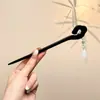 Nuevo Pasador de Estilo Chino con un Toque Vintage, Pasador de Madera Negra de Alta Gama para Mujer, Accesorio para el Cabello con Borla, Palillo para el Cabello, Nuevo Modelo 2026