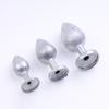 Tapón anal convencional redondo de metal con forma de corazón para el backcourt, expansión en blanco para hombres y mujeres que comparten sexo, productos para adultos, ventas directas de fábrica