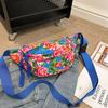 Bolso de Hombro para Mujer con Estampado Floral del Noreste, Estilo Étnico, Bolso de Pecho Personalizado, Marca de Moda para Estudiantes Universitarios, Bolso Cruzado, Bolso Casual