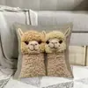 Capa de Alpaca Fofa da Amazon Transfronteiriça Capa de Almofada de Sofá de Pelúcia Curta Macia Almofada Decorativa de Mesa de Cabeceira de Carro