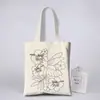 Bolsa de Lienzo para Graffiti Hecha a Mano para Padres e Hijos Bolsa de Lienzo Pintada a Mano DIY para Niños Bolsa de Tela al por Mayor Bolsa para Colorear Impresión de Logotipo