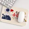 Mouse Pad Pequeno de Desenho Animado Estilo Recorte de Papel Borracha Natural Antiderrapante Periférico de Computador para Escritório e Jogos