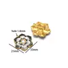 Suministro Exclusivo Transfronterizo de Acero Inoxidable Color Dorado Flor de Cinco Pétalos Colgante de Piedra Preciosa Accesorios para Collares Pulseras Joyería Venta al por Mayor