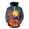 Moda Europea y Americana 2024 Halloween Impresión Digital Sudaderas con Capucha para Hombre y Mujer