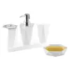 Set de Tocador Ligero para Baño, Vaso para Enjuague Bucal, Vaso para Cepillarse los Dientes, Set de Baño de Hotel, Suministros al por Mayor del Set de Cuatro Piezas para Baño