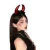 Faixa de cabeça escura para Halloween, orelhas de elfo demoníaco, chifre, grampo de cabelo, acessórios para cabelo, faixa de cabelo feminina, adereços para fotos