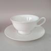 Fábrica de Tangshan atacado xícara de café de cerâmica para chá da tarde europeu branco puro casa criativa e logotipo xícara e pires de porcelana óssea