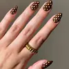 Uñas Vestibles Simples Lefan Punto Amarillo Cruzado Más Vendido Transfronterizo Manicura Uñas Postizas Puntas de Uñas Vestibles Mayoreo
