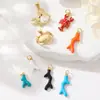 Série Oceano Pingente de Coral Gota de Óleo Estilo Europeu e Americano Exclusivo Colar Brincos Pingente DIY Acessórios que Preservam a Cor Atacado