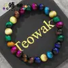 Ocho Productos Populares Europeos y Americanos: Pulseras de Vidrio con Piedra Ojo de Tigre para Novio o Mejor Amigo, Modernas para el Uso Diario, Suministro Transfronterizo