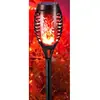 Lâmpada de Chama Solar Transfronteiriça 12 LED Tocha Pequena Exterior À Prova d'Água Lâmpada de Paisagem para Pátio Lâmpada de Chão Decorativa para Gramado