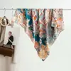 Moda Outono e Inverno Novo Lenço Quadrado Grande de Seda e Lã Dupla Face Cor Diferente Lenço de Seda e Lã 105 Xale Quente Versátil